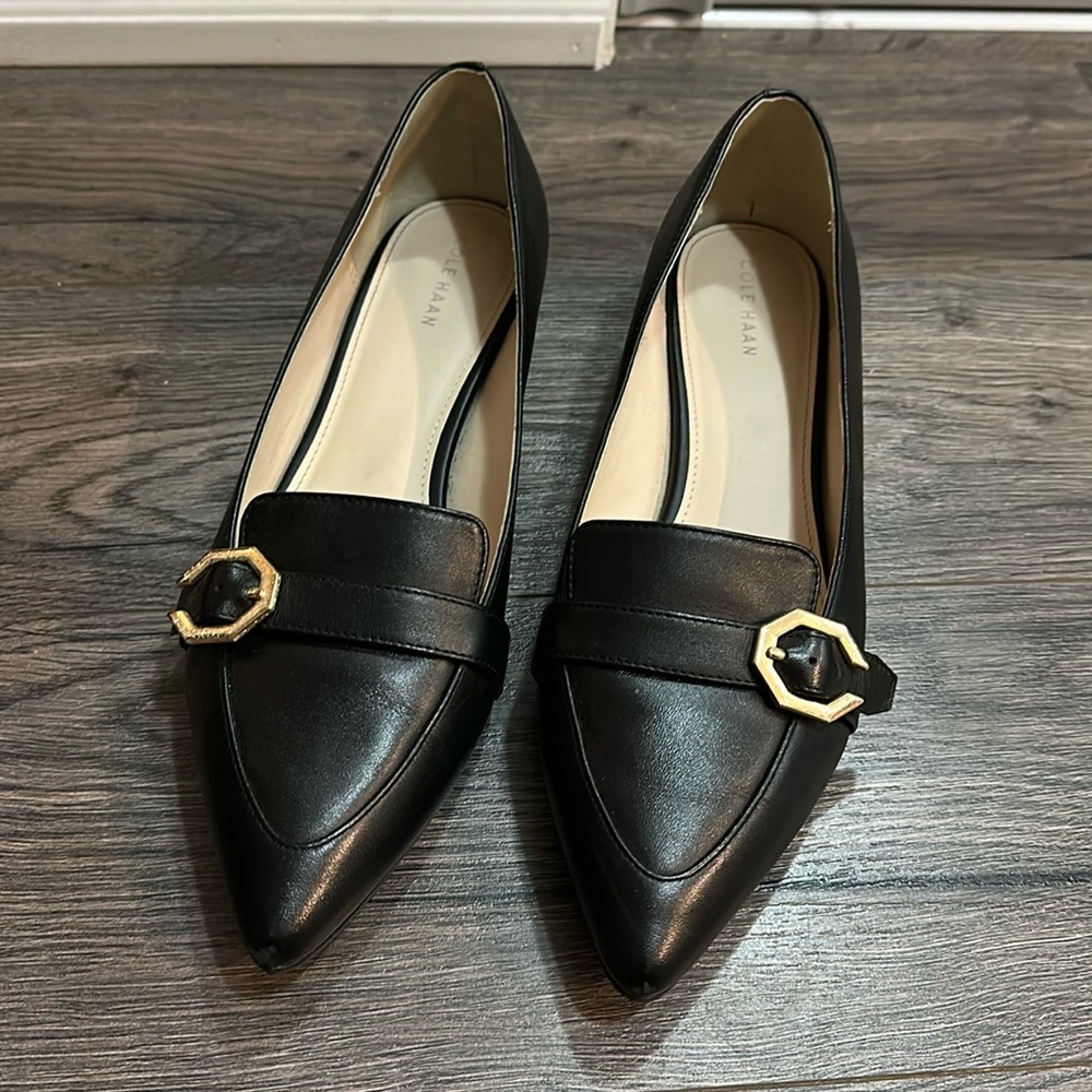 Cole Haan | Leela Point-toe Loafers | Size 8 | Black
